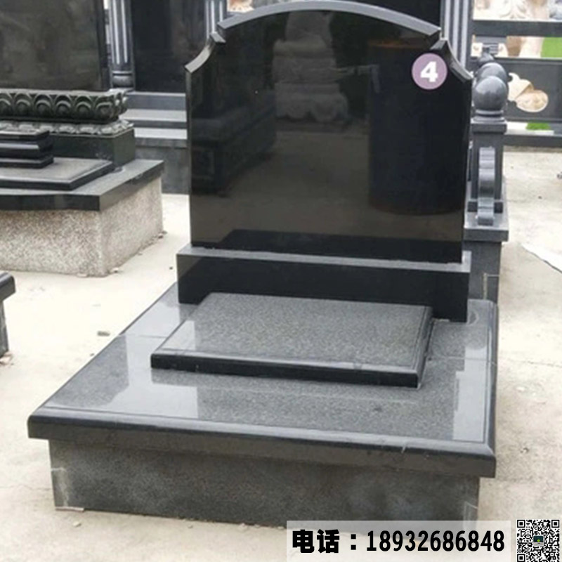 中国黑花岗岩墓碑定制.jpg